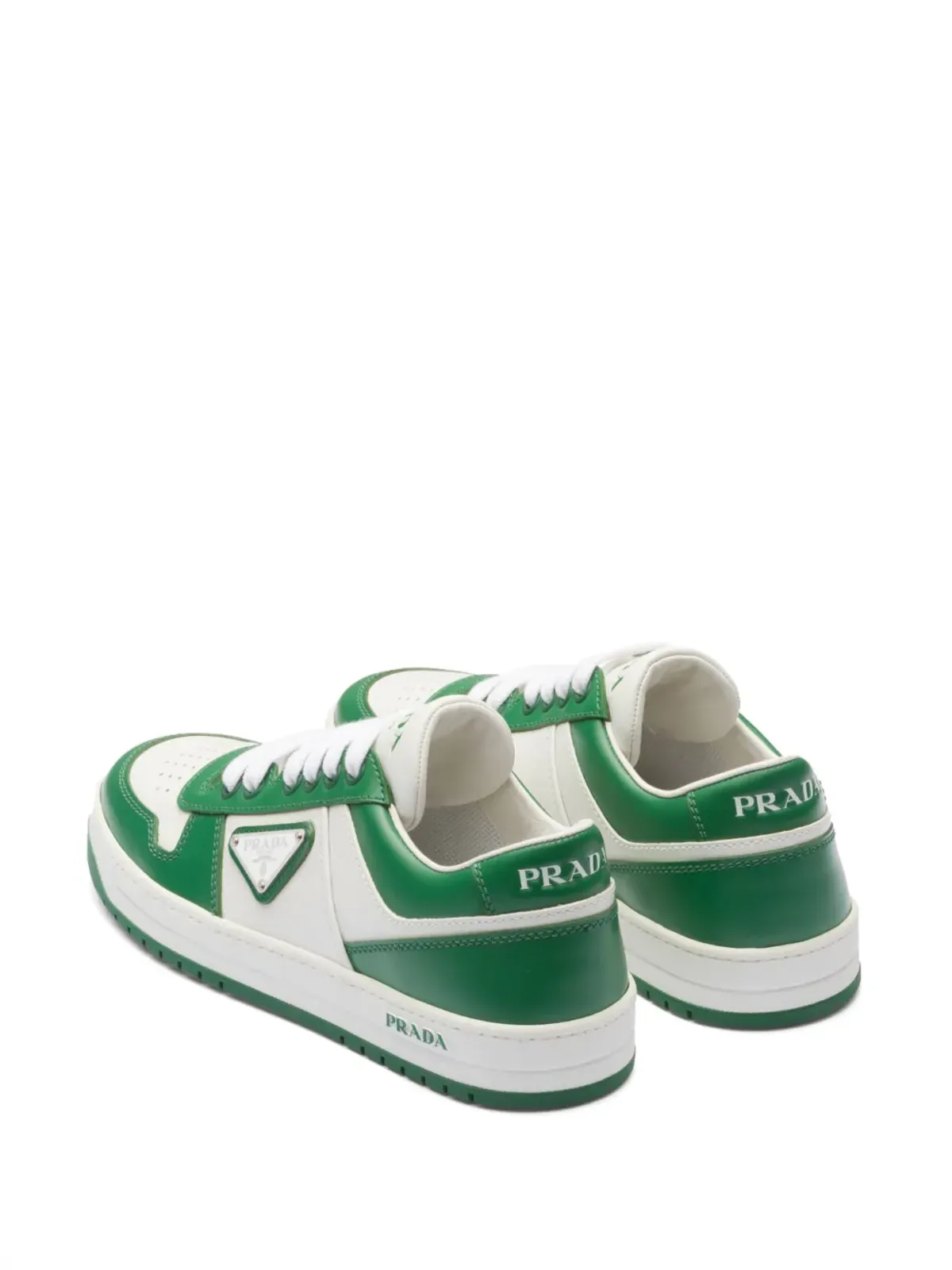 Prada ダウンタウン レザー スニーカー - ホワイト - 画像3