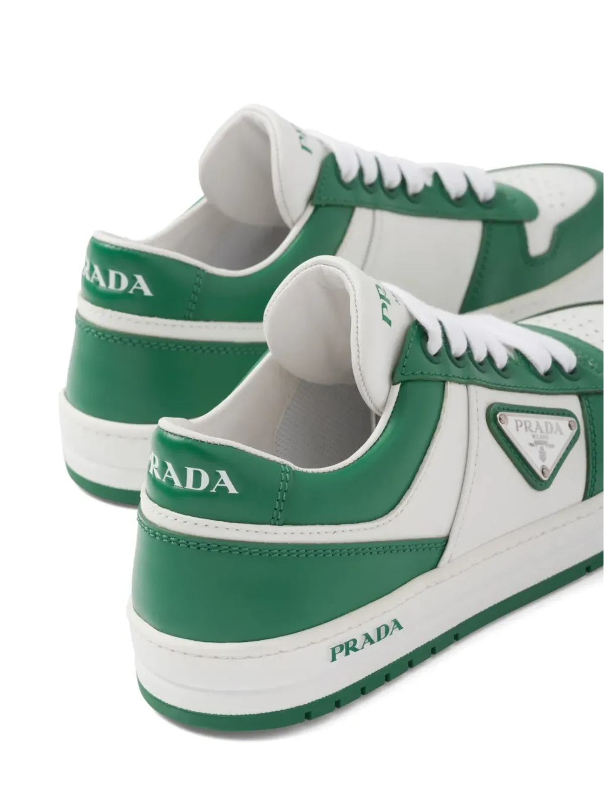 Prada ダウンタウン レザー スニーカー - ホワイト - 画像4