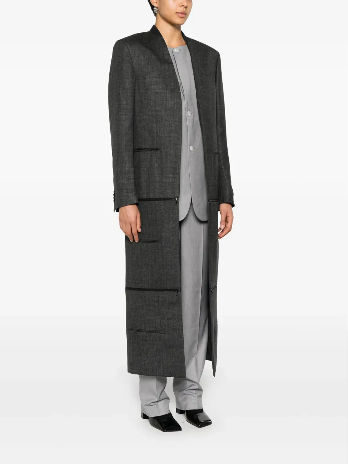 BETTTER x Zegna ノーカラーコート - 画像3