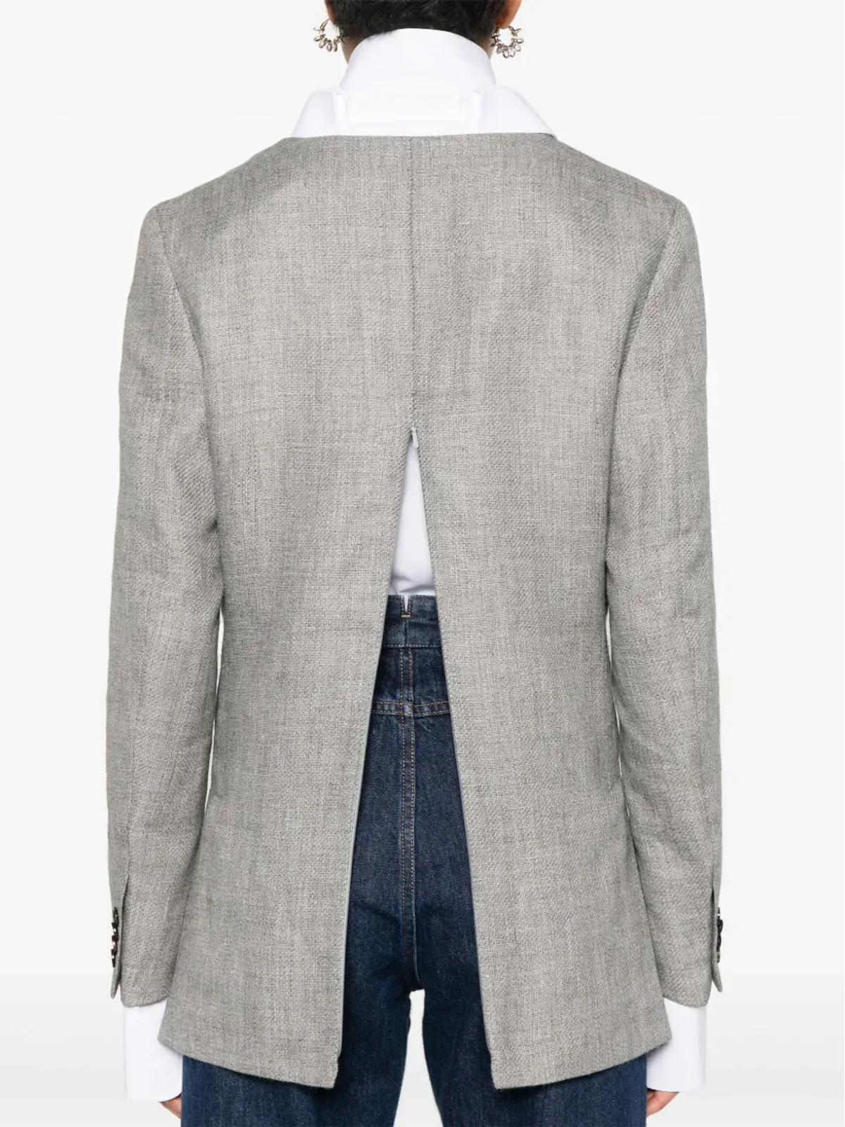 BETTTER x Zegna ノーカラーVネック ブレザー - 画像5