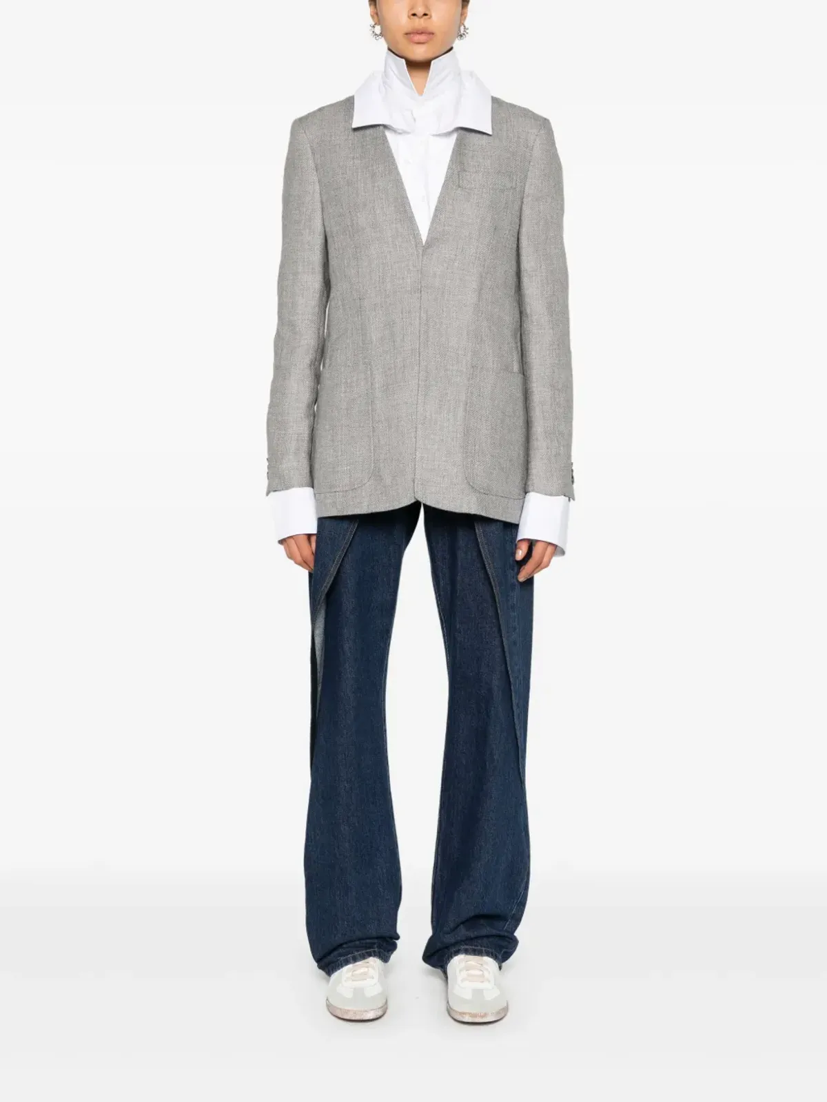 BETTTER x Zegna ノーカラーVネック ブレザー - 画像2