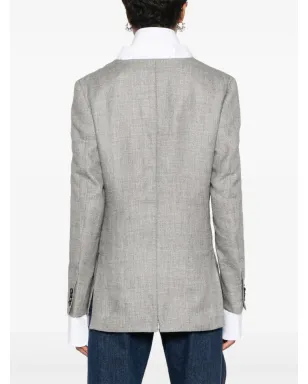 BETTTER x Zegna ノーカラーVネック ブレザー - サムネイル4