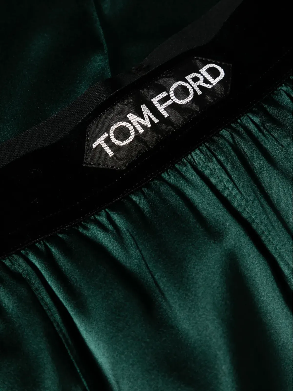 TOM FORD シルクサテンのパジャマパンツ - グリーン - 画像3