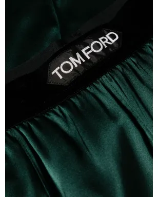 TOM FORD シルクサテンのパジャマパンツ - グリーン - サムネイル3