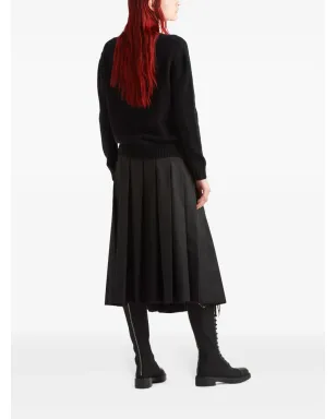 Prada ロゴ クルーネック セーター - ブラック - サムネイル3