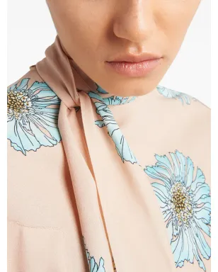 Prada フローラルプリント ペンシルドレス - ニュートラルカラー - サムネイル5