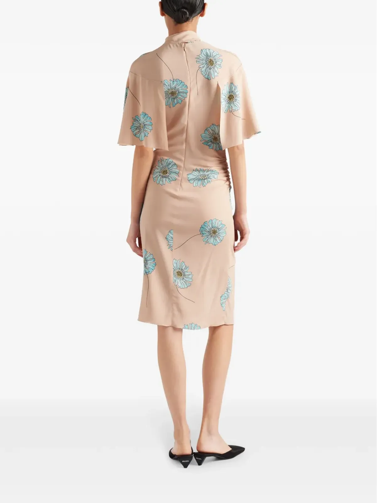 Prada フローラルプリント ペンシルドレス - ニュートラルカラー - 画像3