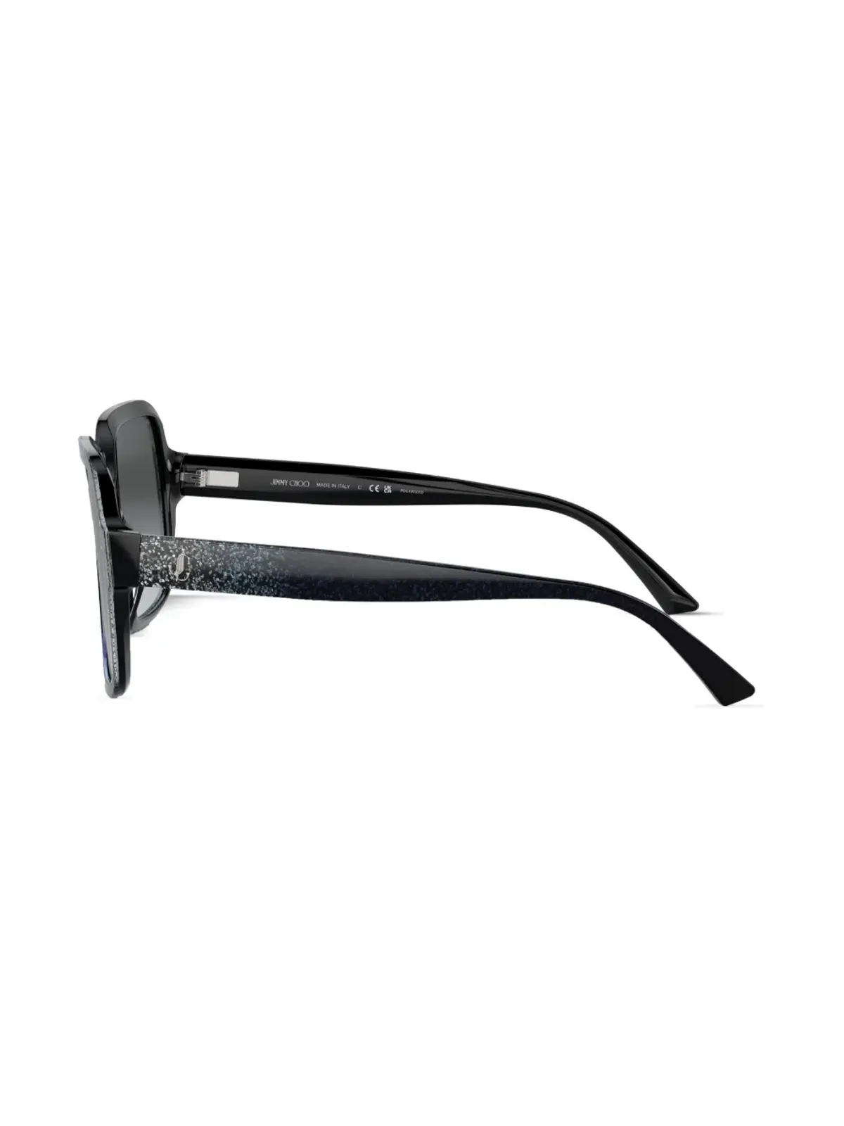 Jimmy Choo Eyewear グリッター装飾スクエアフレームサングラス - 画像3