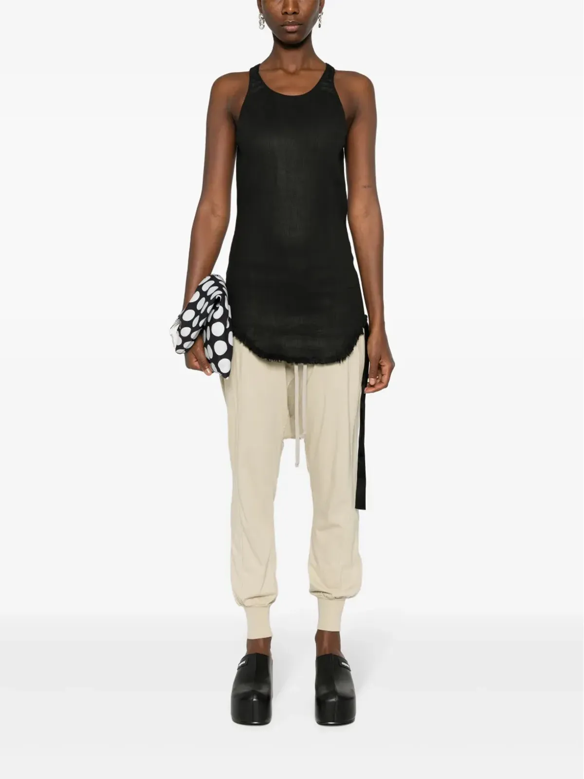 Rick Owens DRKSHDW デニム タンクトップ ブラック - 画像2