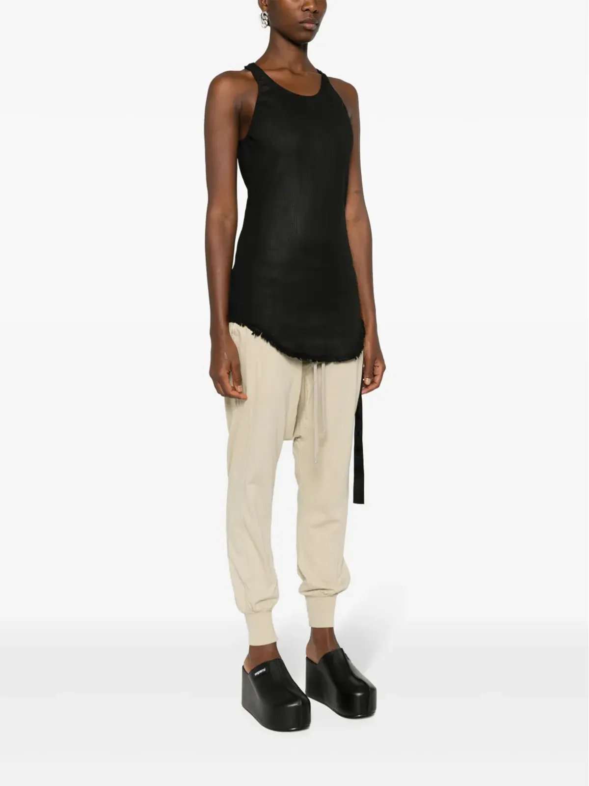 Rick Owens DRKSHDW デニム タンクトップ ブラック - 画像3