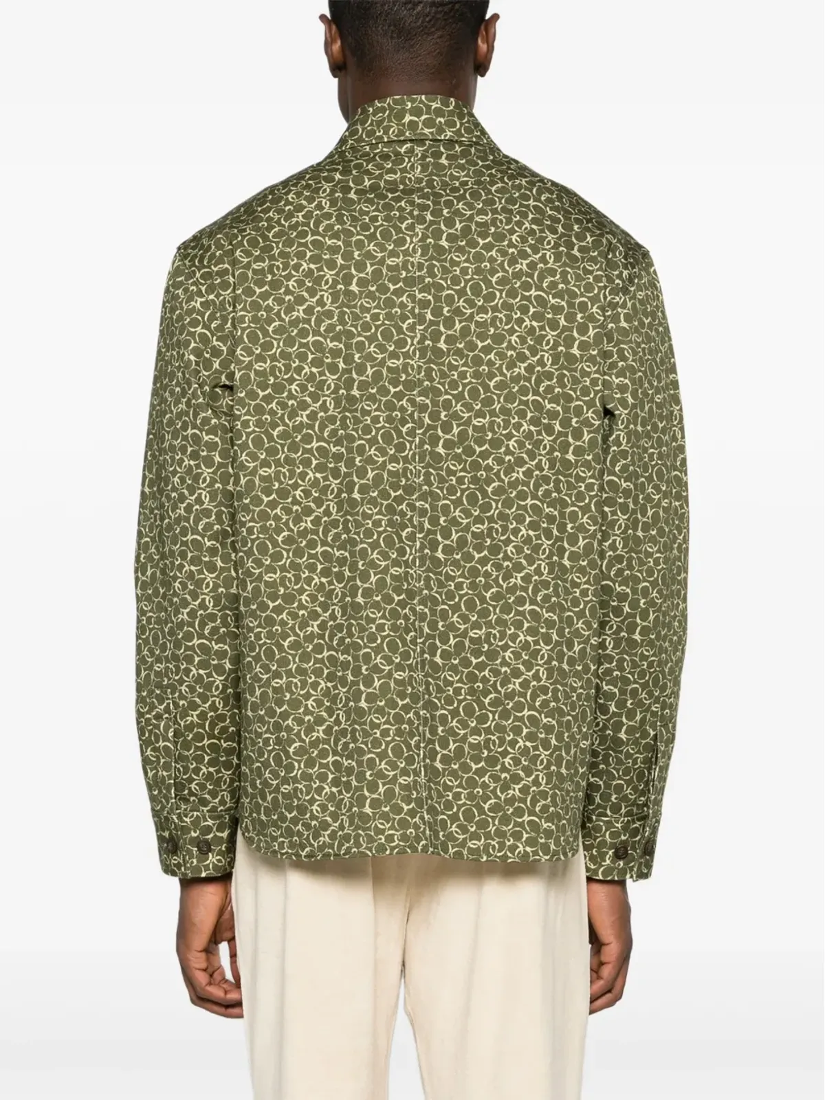 Maison Kitsuné フローラルプリント コットン シャツジャケット - グリーン - 画像4