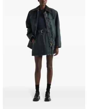 Prada A-line デニムミニスカート - グレー - サムネイル2