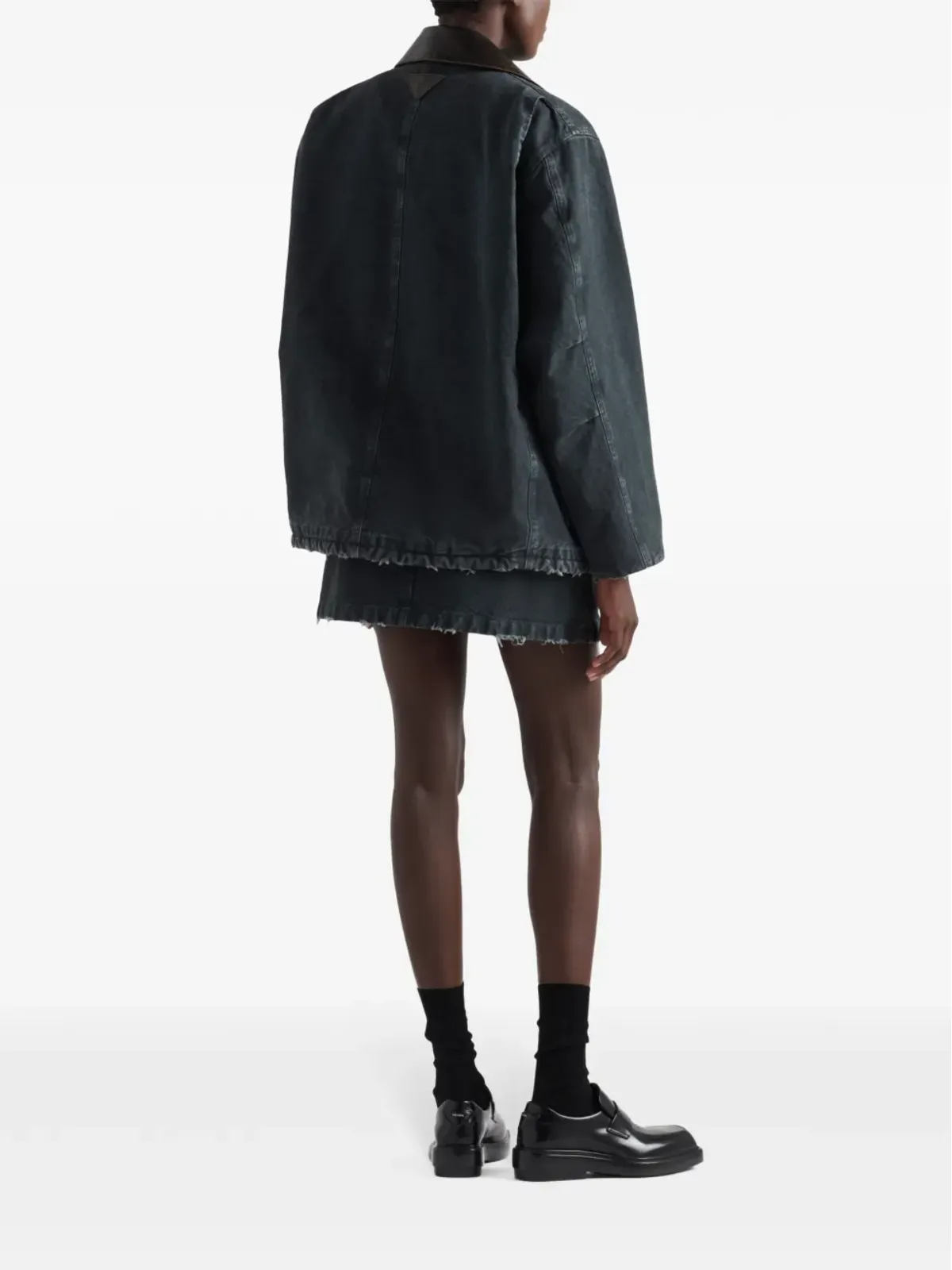 Prada A-line デニムミニスカート - グレー - 画像3