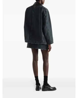 Prada A-line デニムミニスカート - グレー - サムネイル3