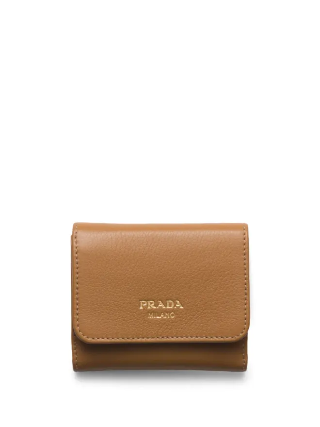 Prada Prada ロゴエンボス レザー ウォレット - ブラウンの商品画像