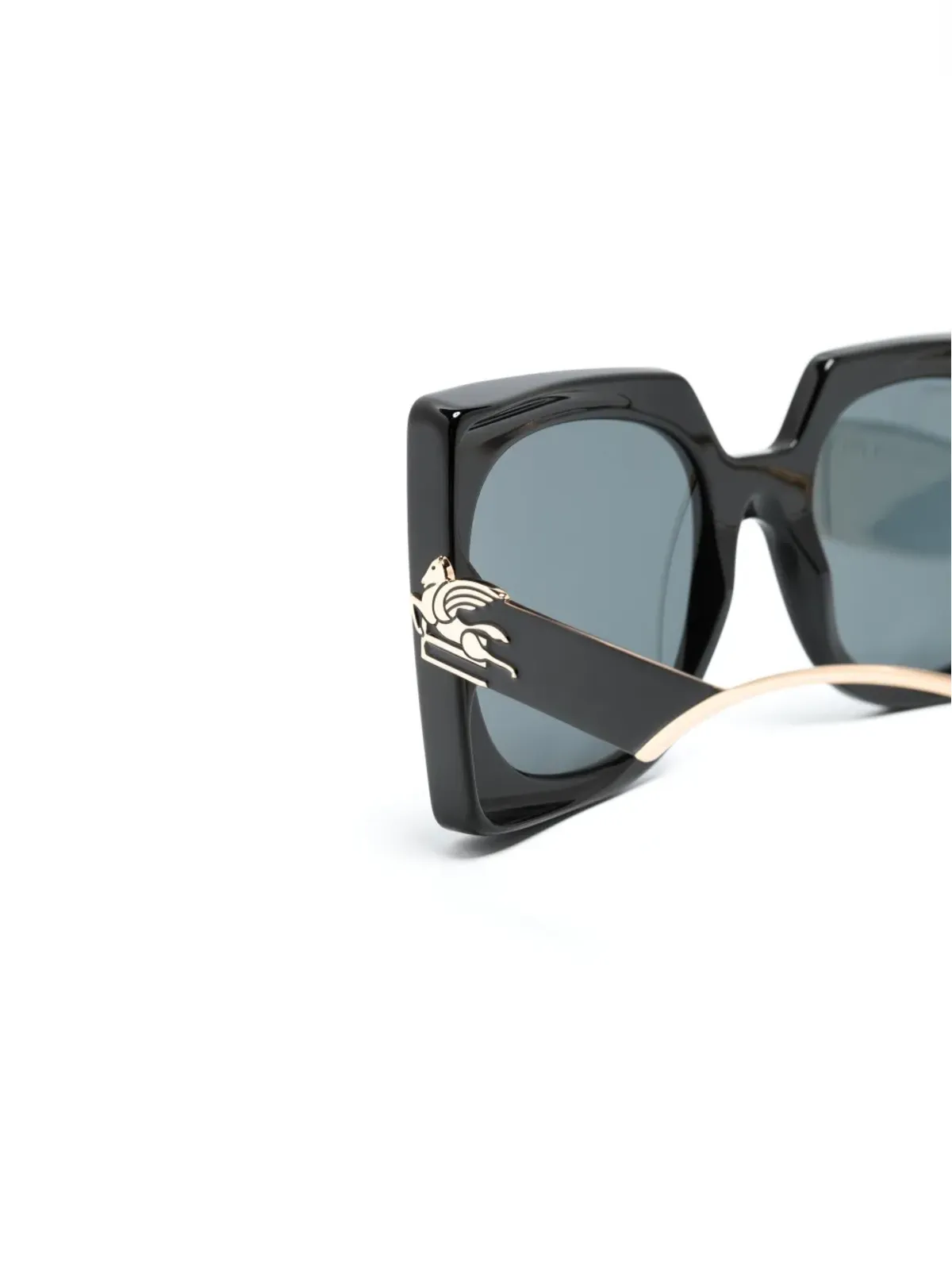 ETRO ペガソモチーフ オーバーサイズフレーム サングラス - ブラック - 画像3