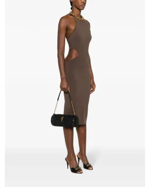 Saint Laurent 小さめ Sade ラフィア ショルダーバッグ - ブラック - サムネイル2