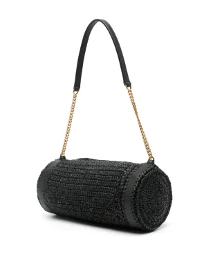 Saint Laurent 小さめ Sade ラフィア ショルダーバッグ - ブラック - サムネイル3