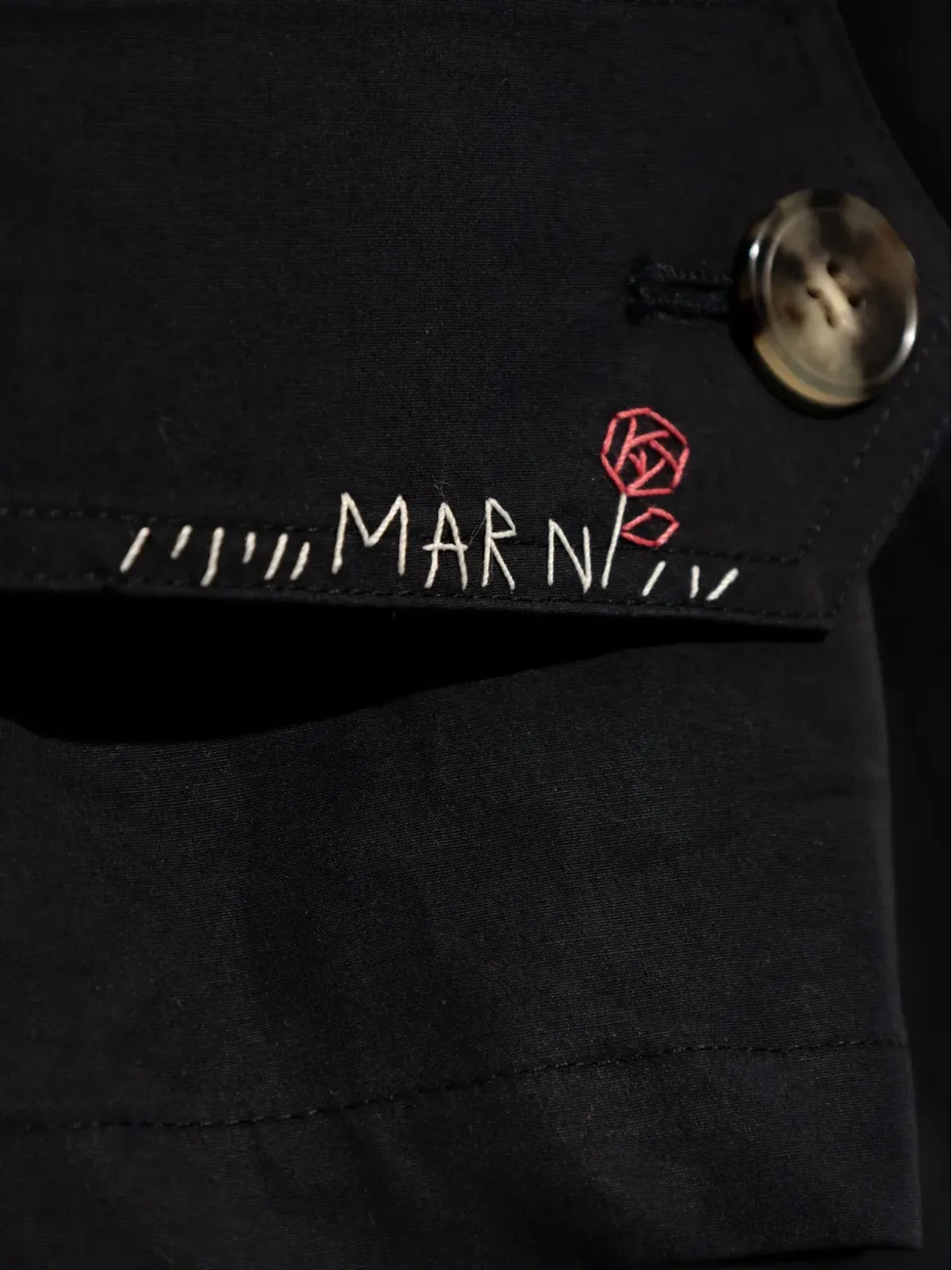 Marni シングルブレスト コットンコート - ブラック - 画像5
