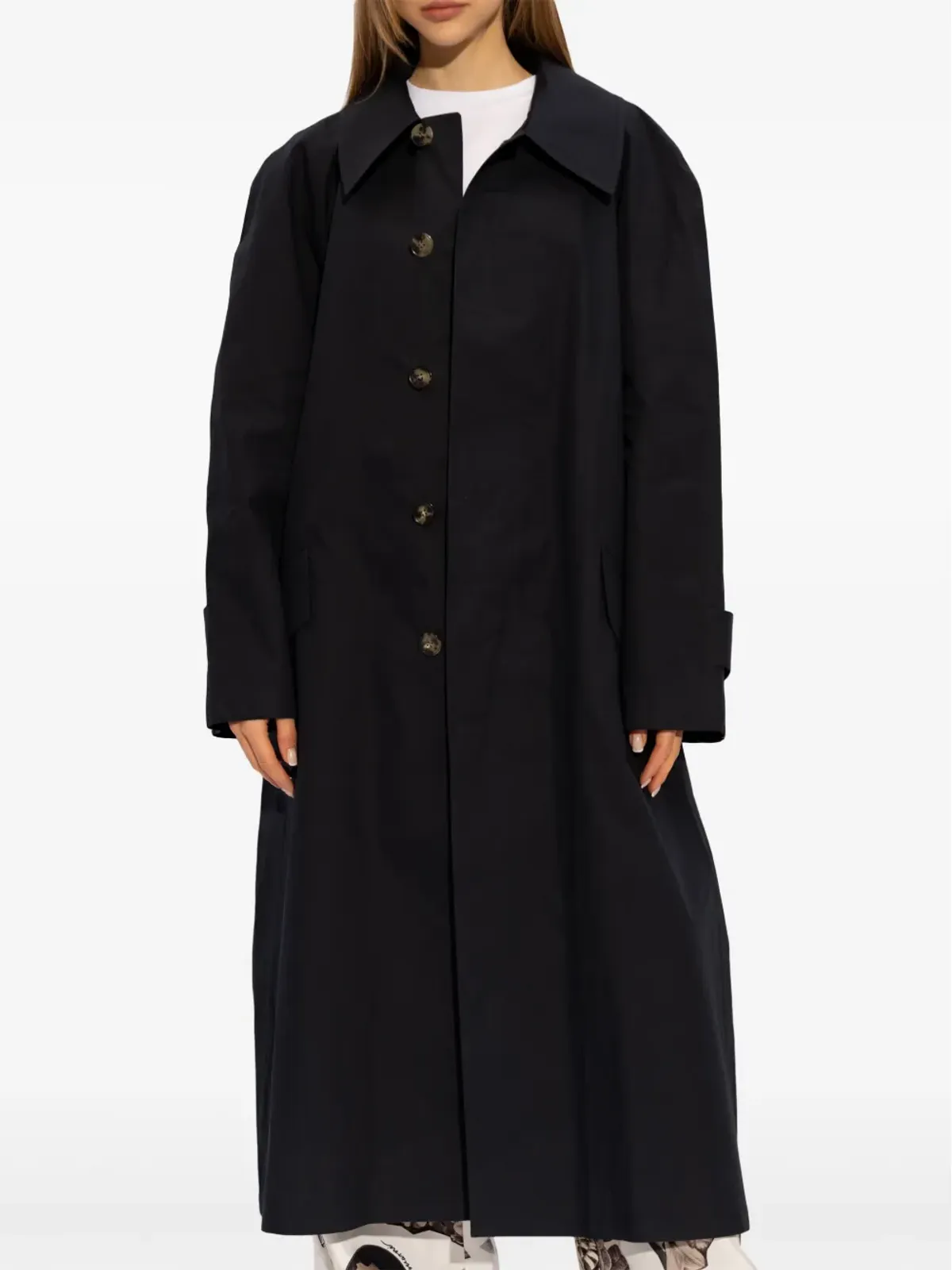 Marni シングルブレスト コットンコート - ブラック - 画像3