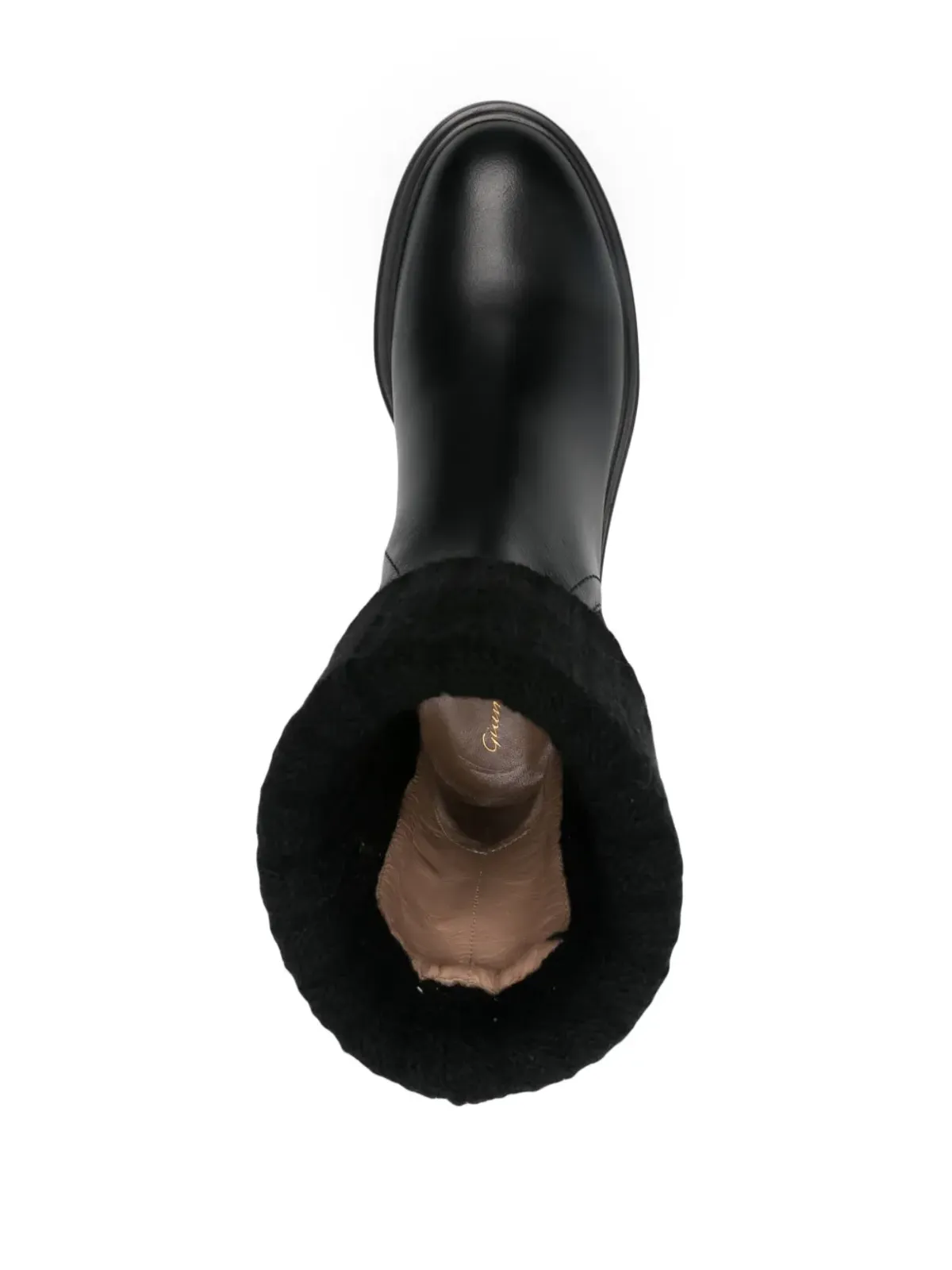 Gianvito Rossi 45mm 折り返しチェルシーブーツ - ブラック - 画像4