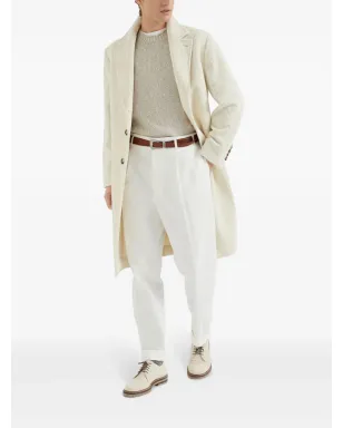 Brunello Cucinelli クルーネック メランジ セーター ホワイト - サムネイル2