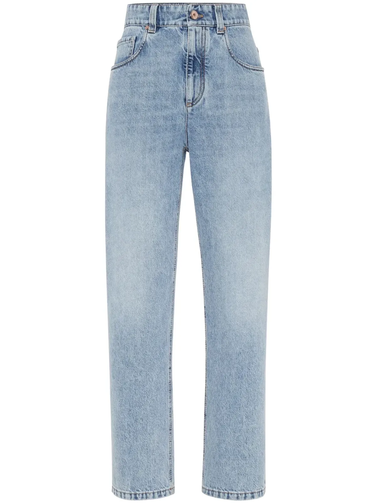 Brunello Cucinelli ストレートレッグデニムジーンズ ブルー - 画像1