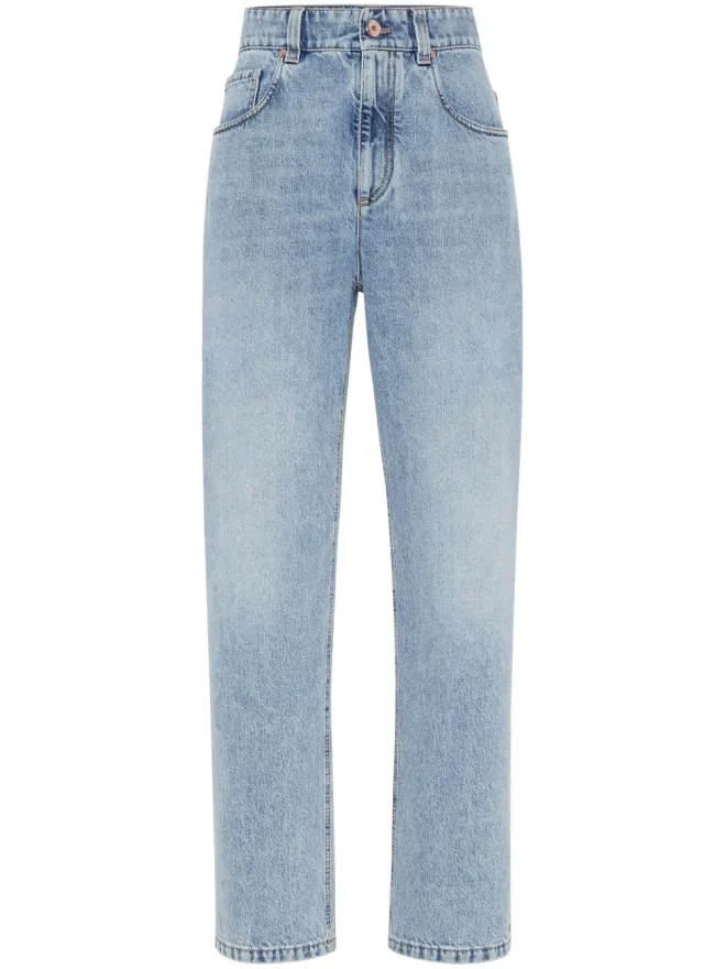 Brunello Cucinelli Brunello Cucinelli ストレートレッグデニムジーンズ ブルーの商品画像