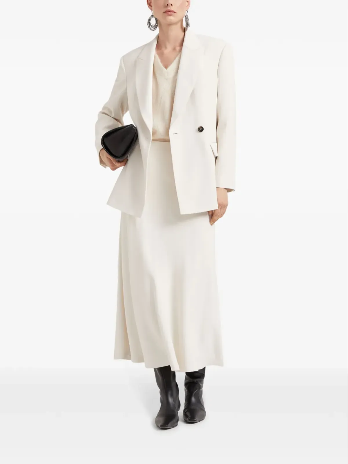 Brunello Cucinelli シングルボタン ブレザー - ホワイト - 画像2
