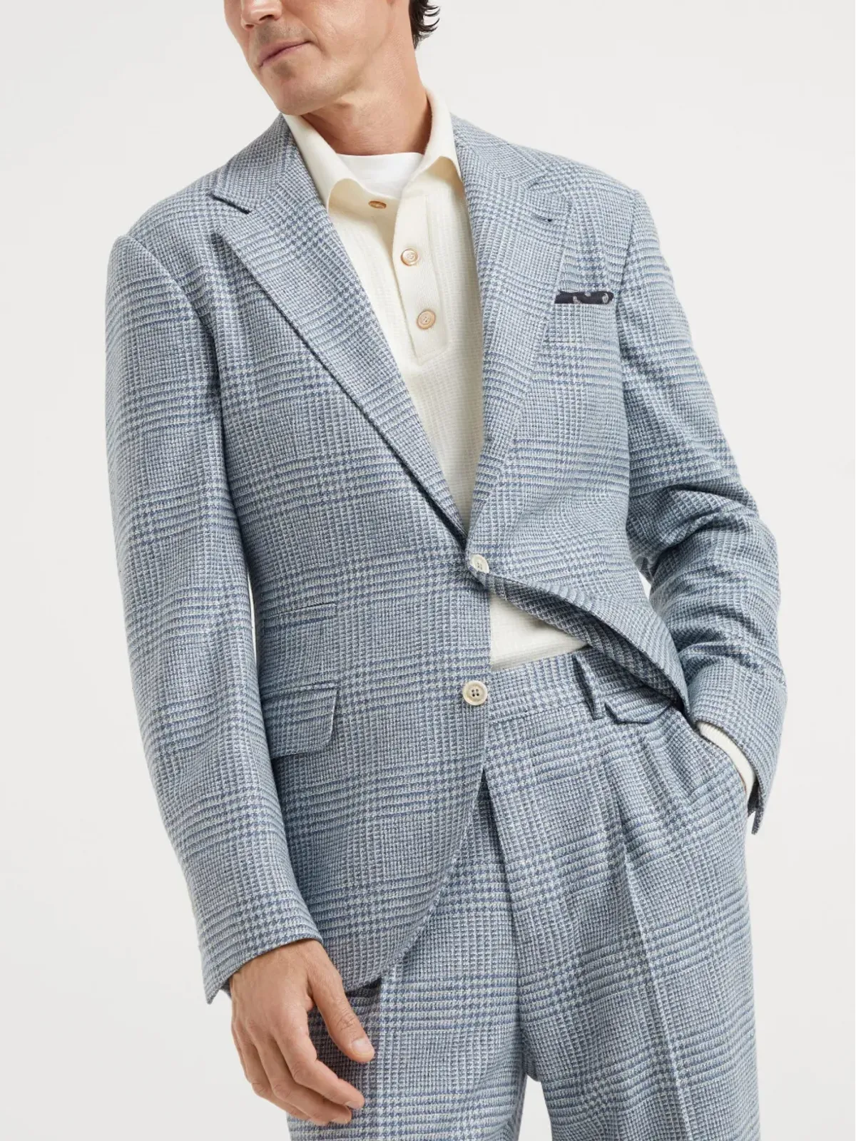 Brunello Cucinelli カヴァッロ ブレザー - ブルー - 画像3
