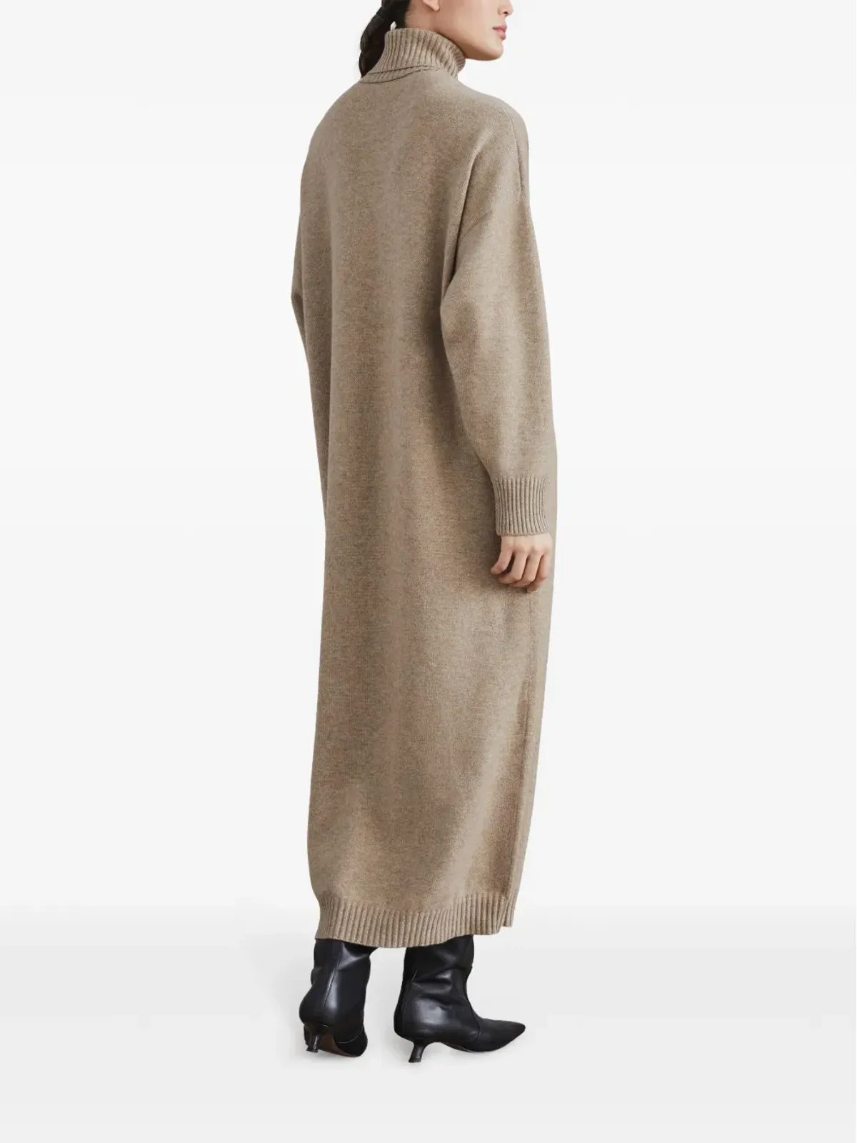 Brunello Cucinelli カシミヤ ミディドレス ブラウン - 画像4