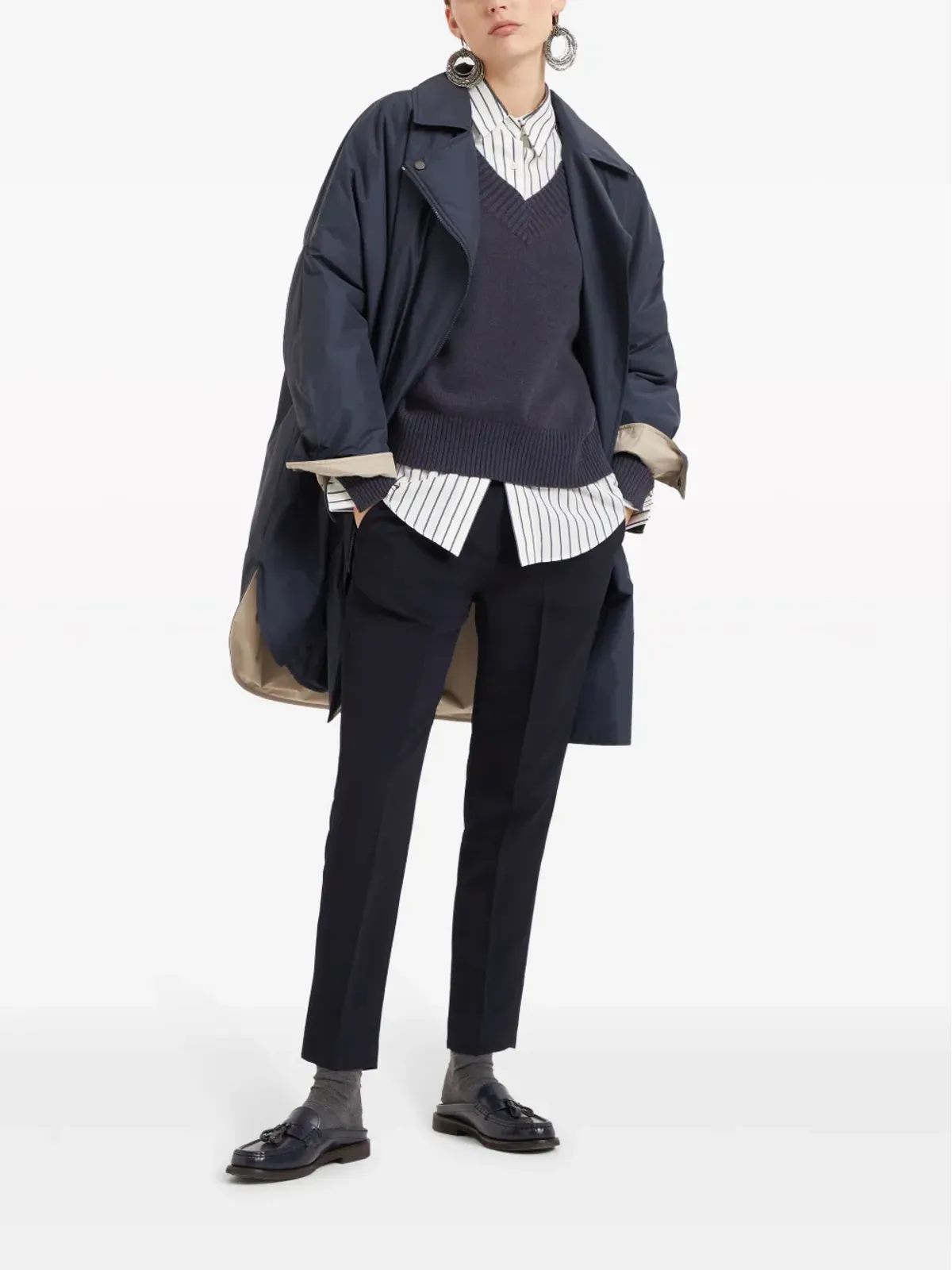 Brunello Cucinelli モニリ ビーズ装飾ニット - 画像2