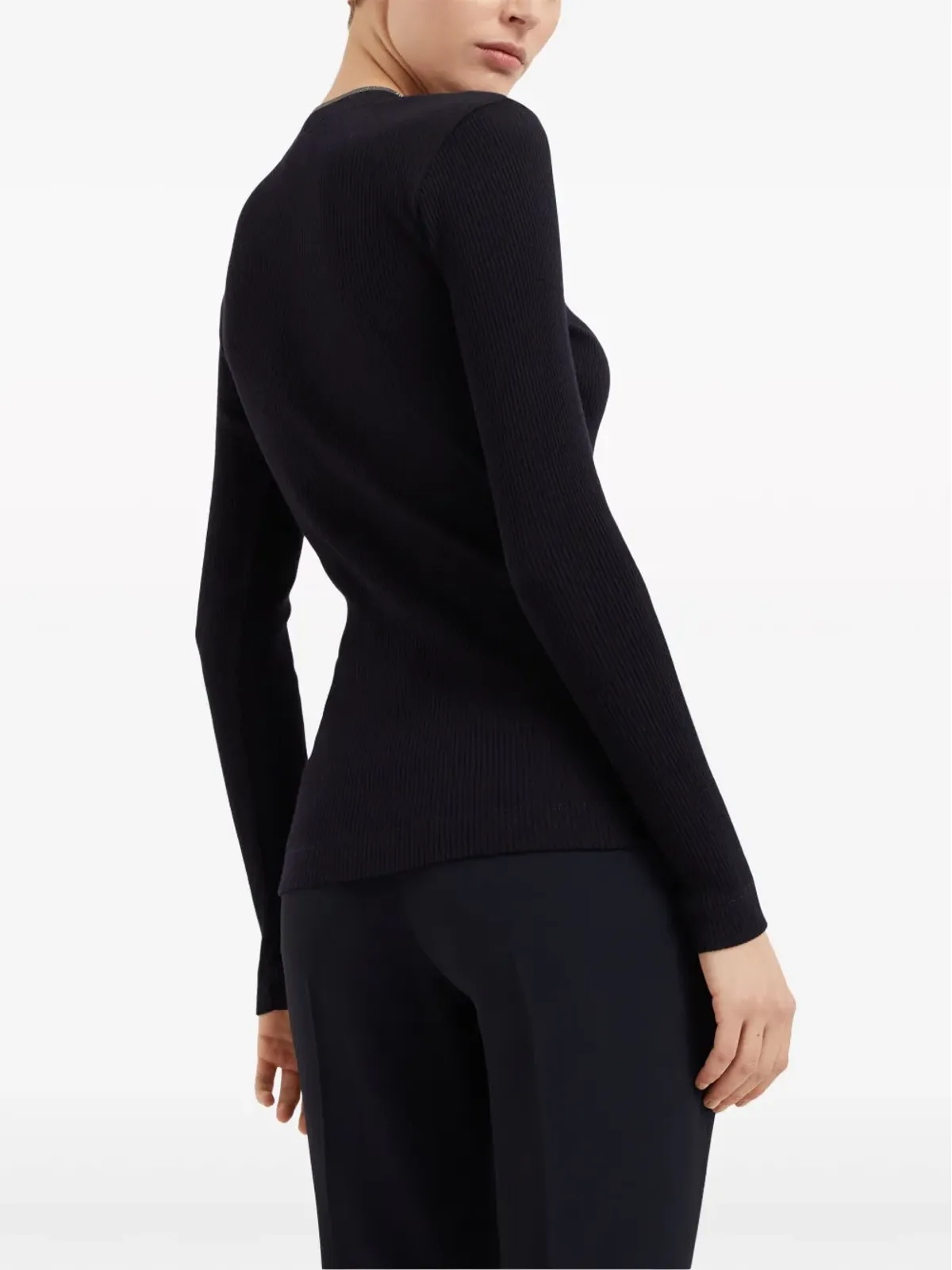 Brunello Cucinelli モニリ ビーズ装飾ニット - 画像4