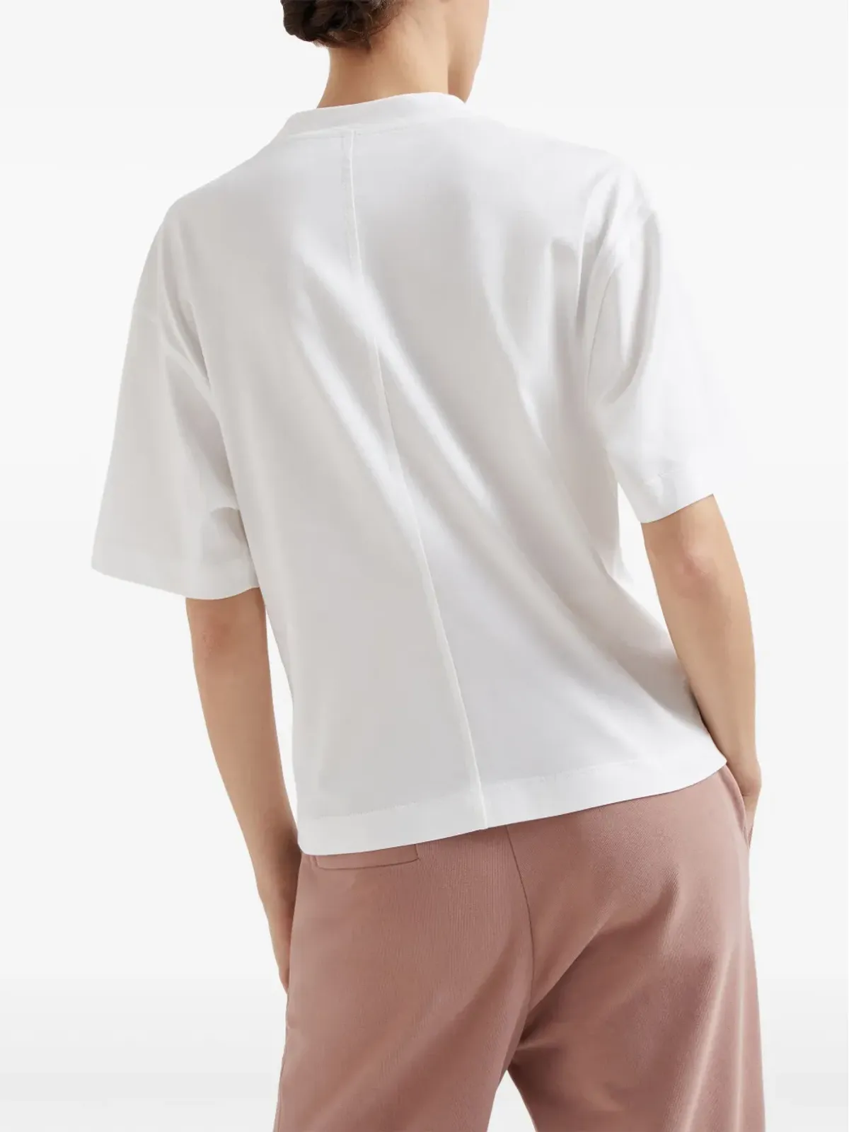 Brunello Cucinelli ビーズ装飾のコットンTシャツ - 画像4