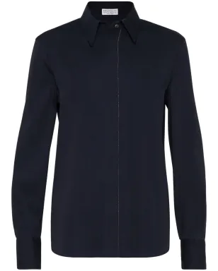 Brunello Cucinelli モニリチェーン ポプリン生地 シャツ - サムネイル1