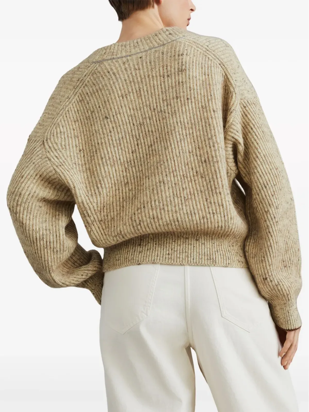 Brunello Cucinelli ミックスウール混紡カーディガン - ニュートラルカラー - 画像4