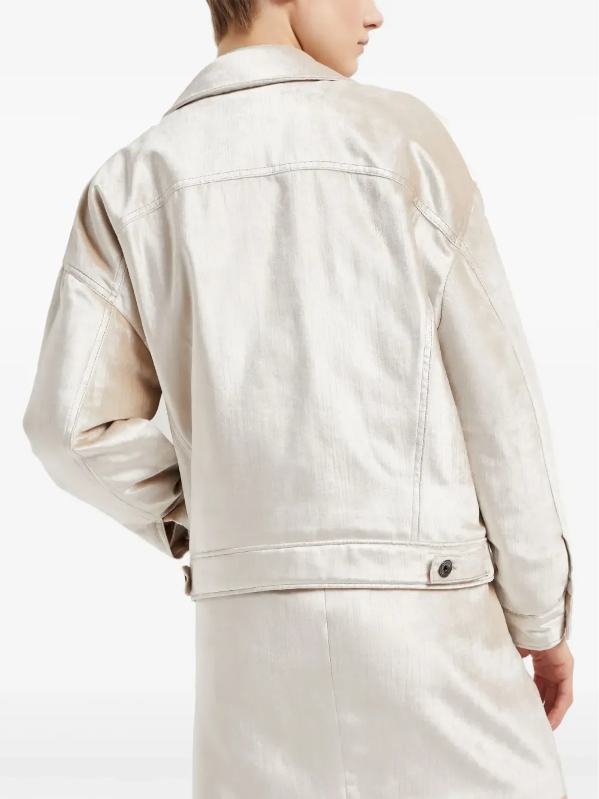 Brunello Cucinelli パッド入りパール仕上げジャケット - ニュートラル - 画像4