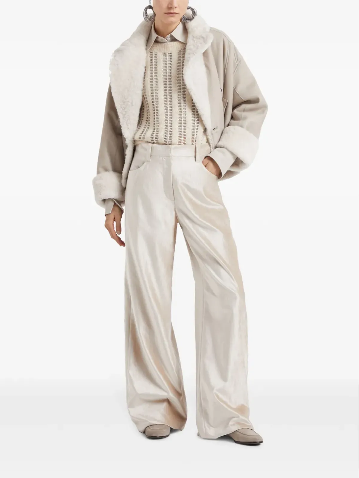 Brunello Cucinelli オープンニットセーター - 画像2