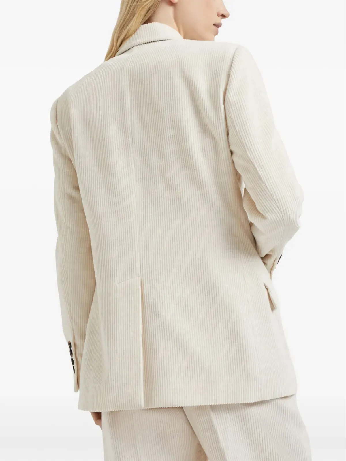 Brunello Cucinelli コーデュロイ ダブルブレスト ブレザー - ホワイト - 画像4