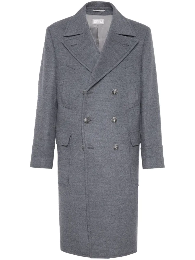 Brunello Cucinelli Brunello Cucinelli ダブルブレスト ウールコート - グレーの商品画像