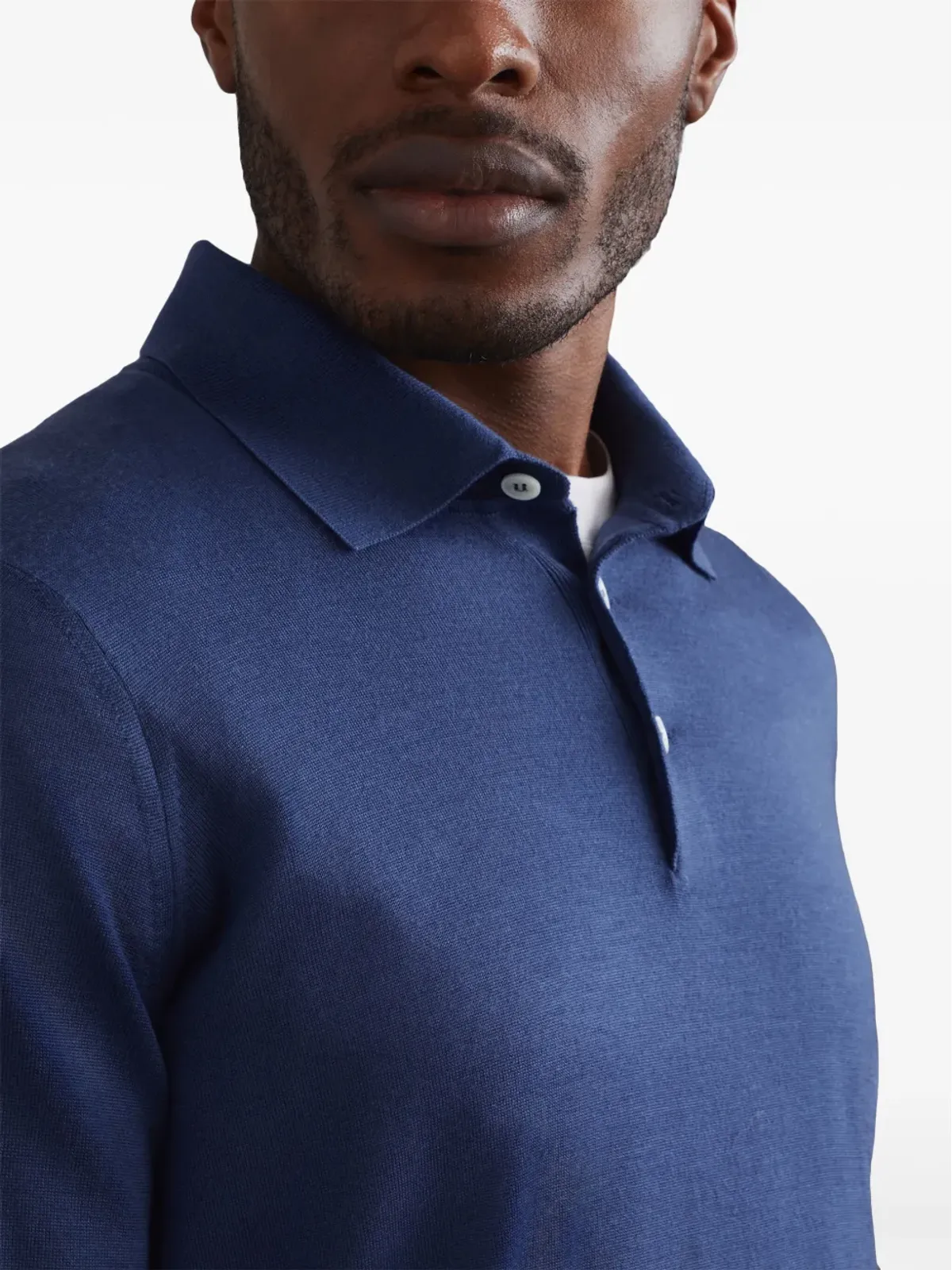 Brunello Cucinelli ロングスリーブ フィンニット ポロシャツ - 画像5