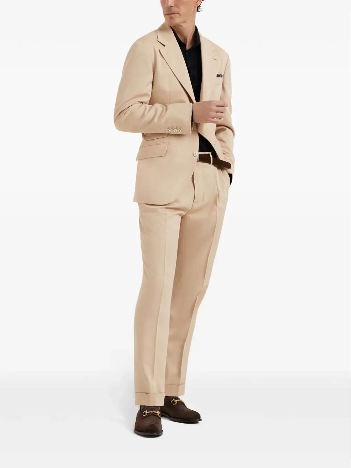 Brunello Cucinelli ニットポロシャツ - ブラック - 画像2