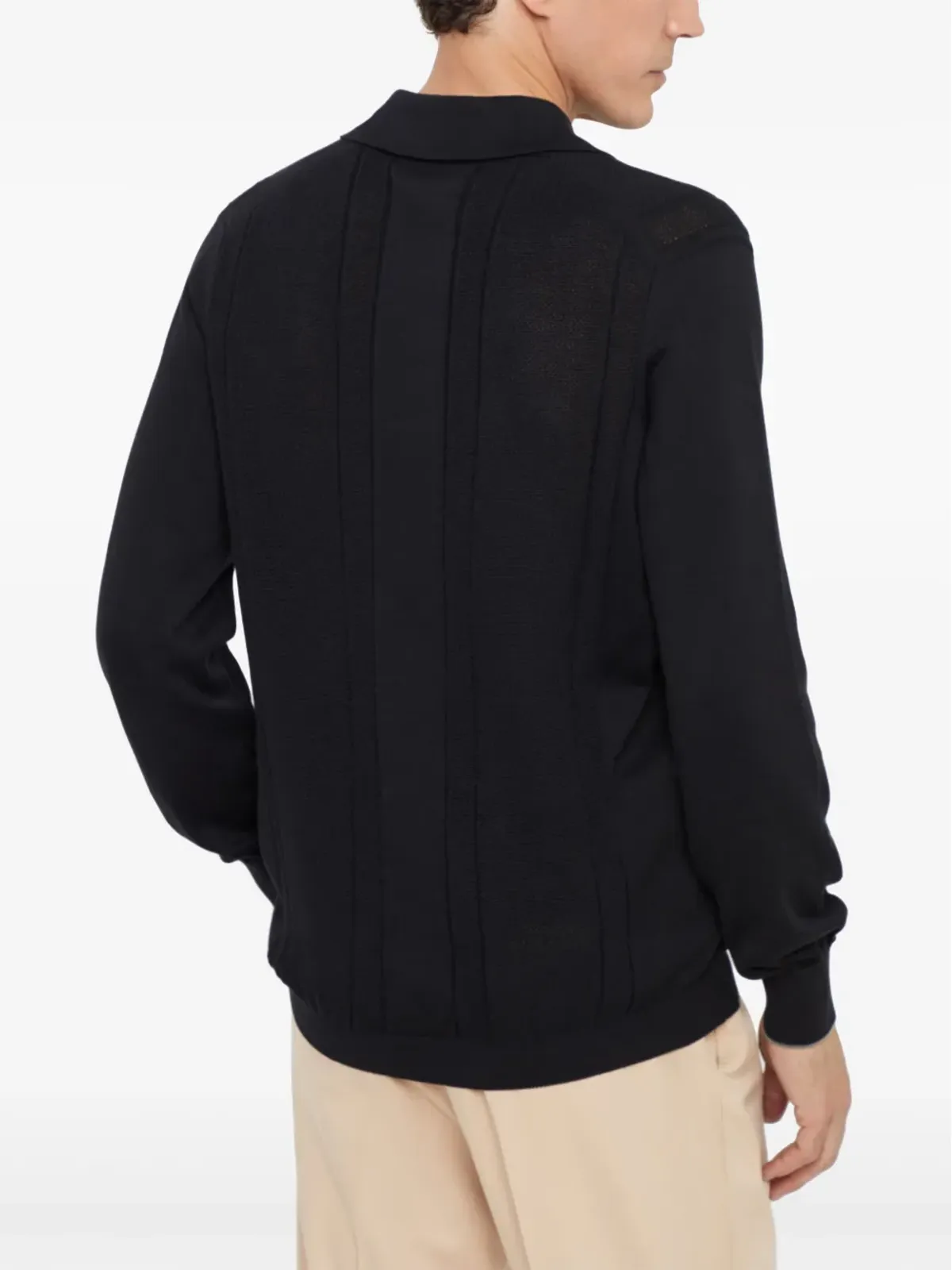 Brunello Cucinelli ニットポロシャツ - ブラック - 画像4
