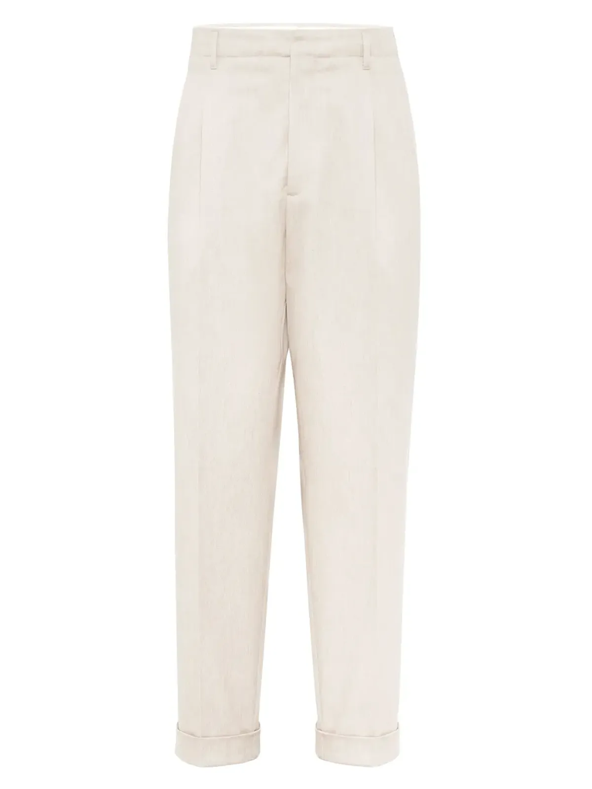 Brunello Cucinelli プリーツディテールのテーパードパンツ - ニュートラルカラー - 画像5