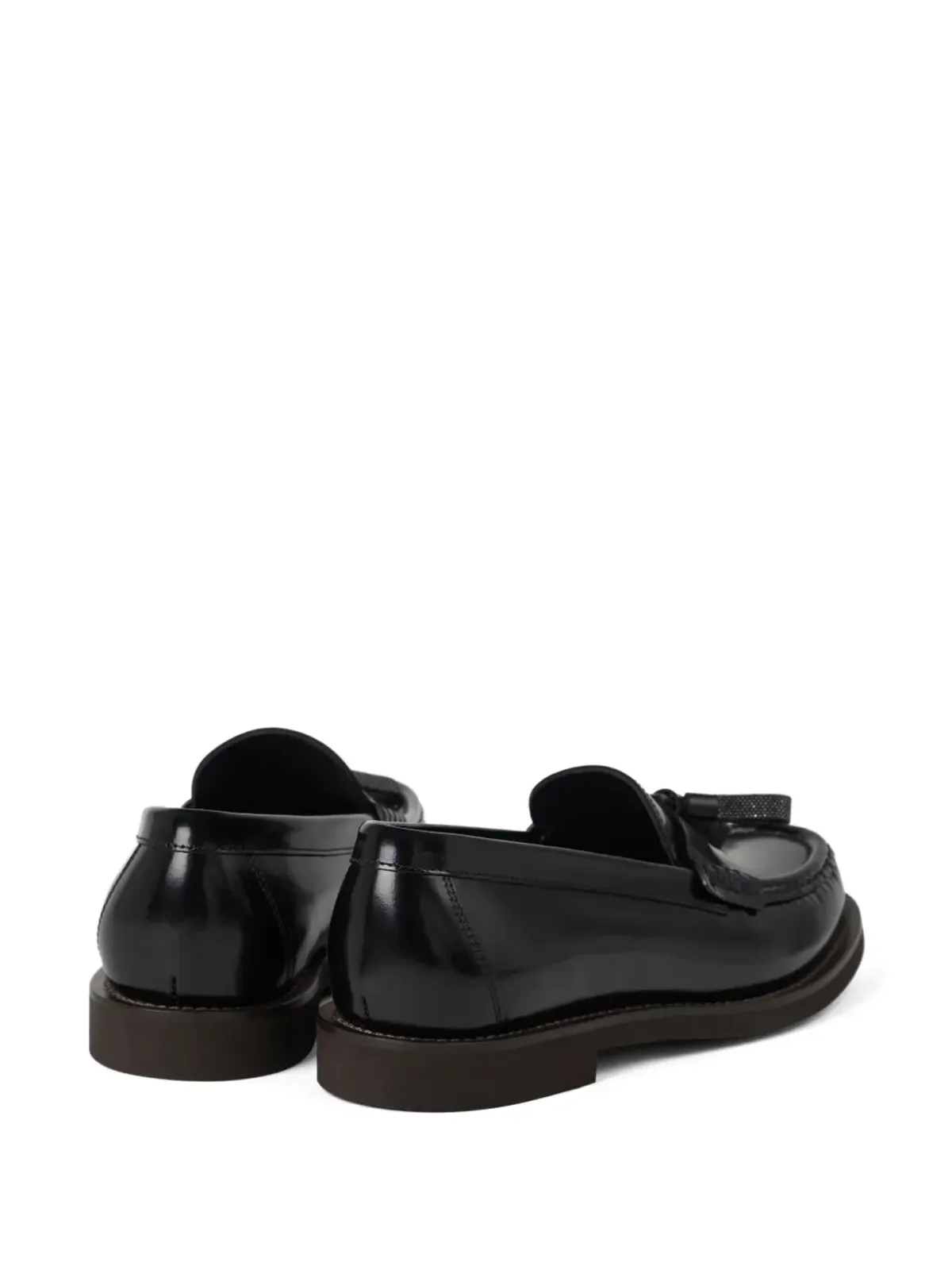 Brunello Cucinelli モニリタッセル ポリッシュドカーフレザー ローファー - ブラック - 画像3