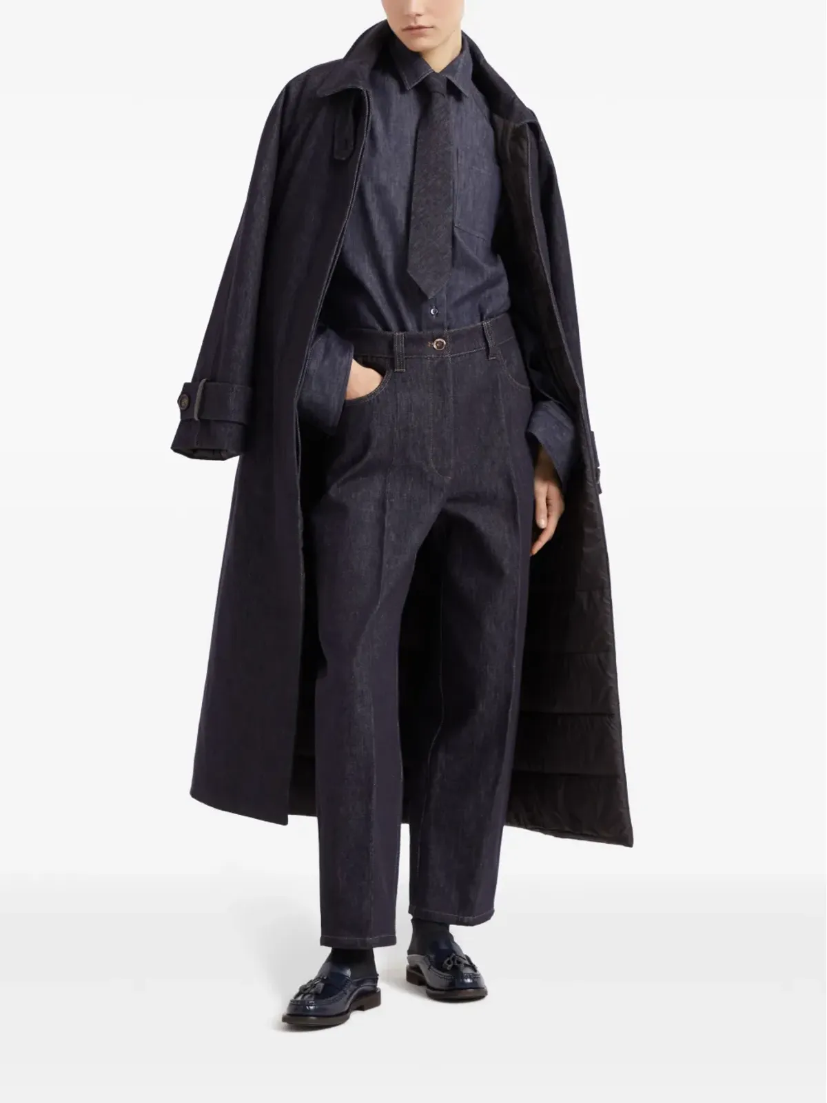 Brunello Cucinelli ポイントカラー デニムシャツ - ブルー - 画像2