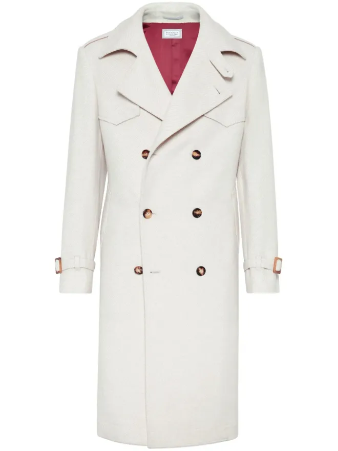 Brunello Cucinelli Brunello Cucinelli ロング ダブルブレスト コートの商品画像