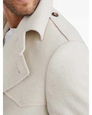 Brunello Cucinelli ロング ダブルブレスト コート - サムネイル4