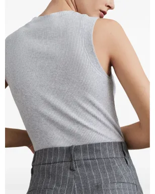 Brunello Cucinelli ピンストライプ入りウールパンツ グリーン - サムネイル5