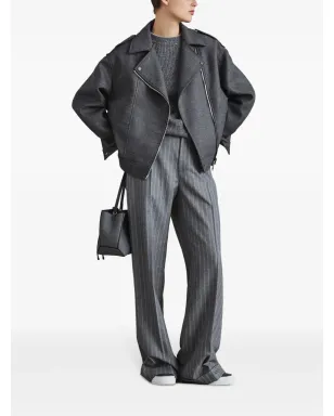 Brunello Cucinelli ピンストライプ入りウールパンツ グリーン - サムネイル2